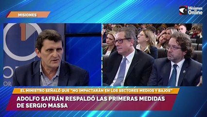 Adolfo Safrán respaldó las primeras medidas de Sergio Massa