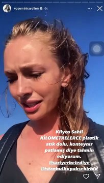 Yasemin Kay Allen'den plastik atık tepkisi: Plastik yemekten ölmüş bir yunus balığı yavrusu var; bu gerçek bir felakettir!