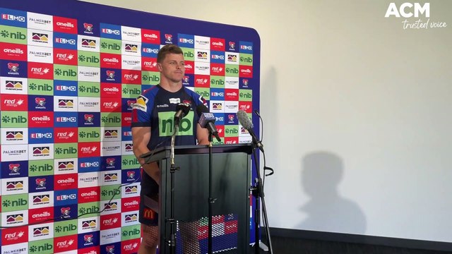 Newcastle Knights' Jayden Brailey addresses the media in Newcastle | Newcastle Herald | August 9, 2022
