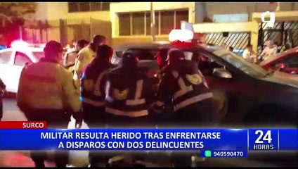 Balacera en Surco: militar herido tras enfrentar y abatir a delincuente
