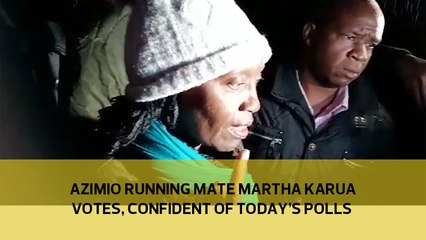 Azimio running mate Martha Karua votes, confident of today's polls