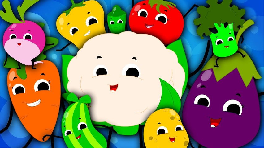 Ten Little Vegetables - Nursery Rhymes Collection - Preschool Learning Videos