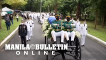 Funeral march for FVR at the Libingan ng mga Bayani