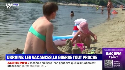 Sur les rives du Dniepr près de Kiev, ces quelques Ukrainiens tentent d'oublier la guerre