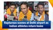 CWG 2022: Indian athletes get rousing welcome at Delhi airport