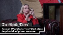 Russian TV protester won’t fall silent despite risk of prison sentence