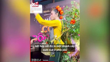 : Mang cả vườn trái cây đi dự sự kiện như thi trang phục dân tộc