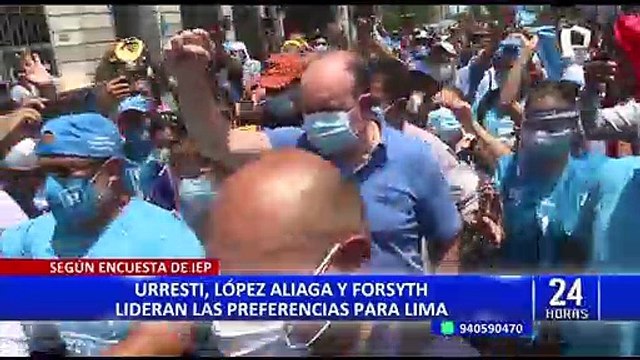 Elecciones 2022: Urresti, López Aliaga y Forsyth lideran preferencia de voto en Lima, según IEP