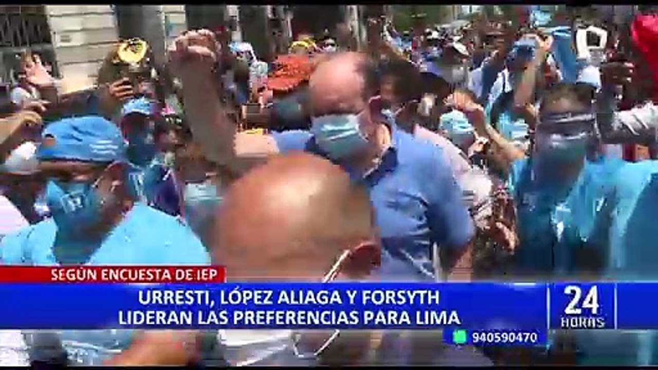 Elecciones 2022: Urresti,  López Aliaga y Forsyth lideran preferencia de voto en Lima, según IEP