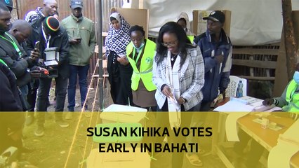 Susan Kihika votes early in Bahati