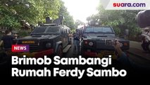 Memakai Kendaraan Taktis, Personel Brimob Berseragam Loreng Sambangi Rumah Ferdy Sambo Sore Ini