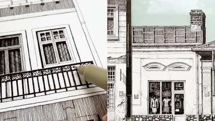 'Incredible artist exceptionally recreates now-destroyed Romanian homes with an ink pen '