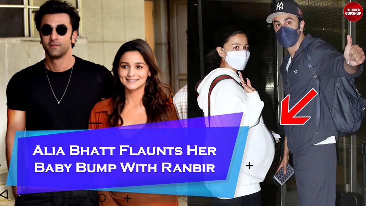 Alia Bhatt Flaunts Her Baby Bump With Ranbir Kapoor | Ranbir And Alia Bhatt   @Bollywood Gupshup ​