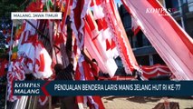 Penjualan Bendera di Kota Malang Laris Manis Jelang HUT RI Ke-77