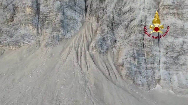 Frana sulla sommità del Monte Pelmo nel Cadore