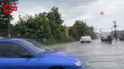 Düzce’de sağanak yağış