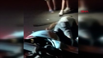 Kasksız ve alkollü sürücü kazada yaralandı