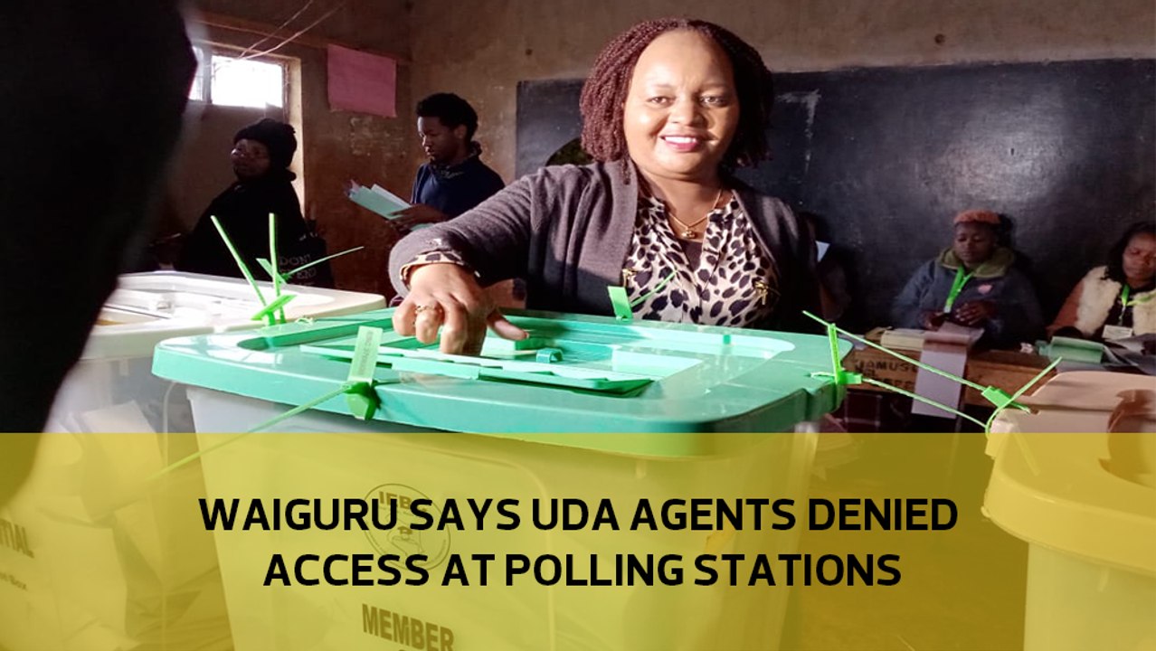 Waiguru says UDA agents denied access at polling stations