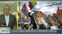 Sectores de derecha de Ecuador rechazan otorgamiento de Habeas Corpus a Jorge Glas