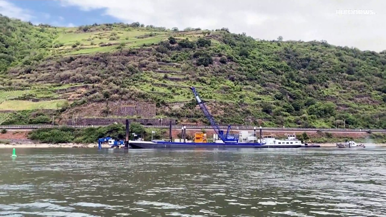 Rhenus Pater läuft trocken: Niedrigwasser auf dem Rhein schadet der Binnenschifffahrt