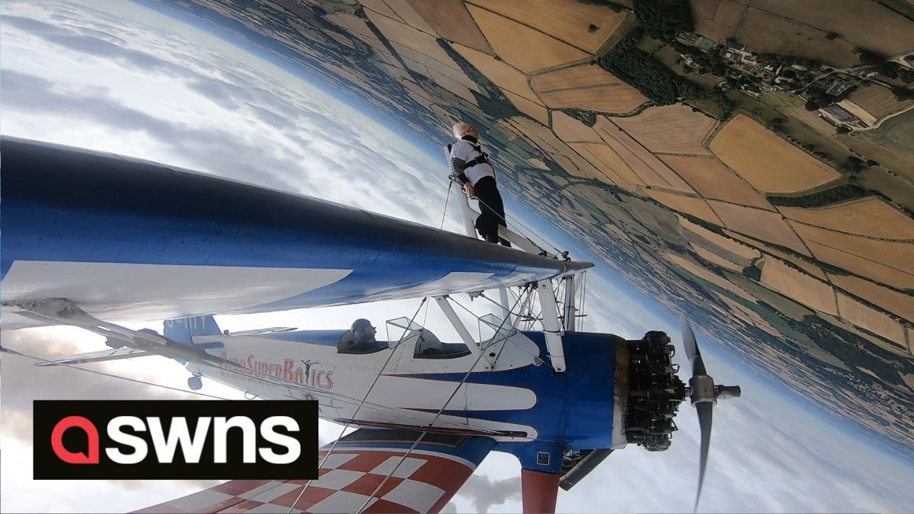 93-year-old grandmother completes wing-walk to raise money for charity