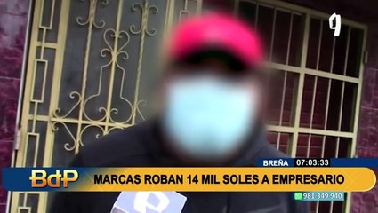 'Marcas' roban a empresario S/14 mil, víctima sospecha que banco dio información del retiro