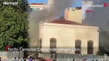 İstanbul'da tarihi camide korkutan yangın