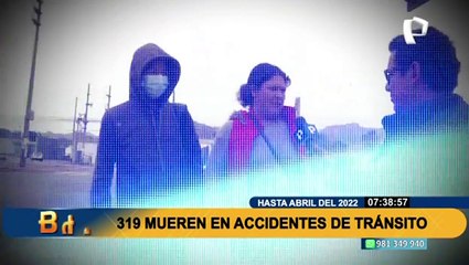 Más de 300 personas murieron en accidentes de tránsito de enero a abril del 2022
