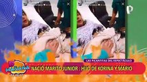Mario Hart y Korina Rivadeneira anunciaron el nacimiento de su segundo hijo Marito Jr.
