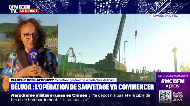 Béluga dans la Seine: Les équipes vont intervenir à partir de 21h00/21h30 , explique la secrétaire générale de la préfecture de l'Eure