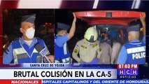 Brutal accidente vial deja varias personas gravemente heridas en Santa Cruz de Yojoa