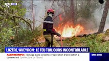 Incendies: en Lozère et dans l'Aveyron, les feux toujours incontrôlables