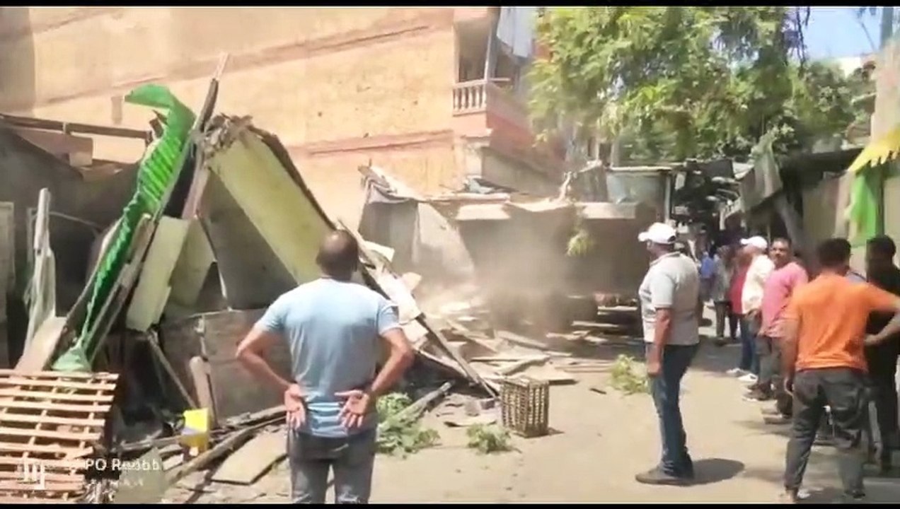 إزالة 12 كشك وفاترينة مخالفة بامبابة والكيت كات بالجيزة