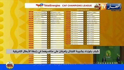 شباب بلوزداد وشبيبة القبائل يتعرفان على منافسيهما في رابطة الأبطال الإفريقية