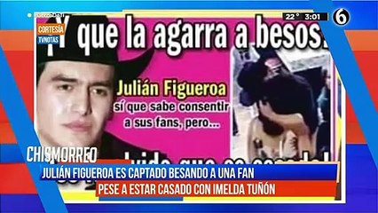 Captan a Julián Figueroa besando a una fan; así reacciona su esposa