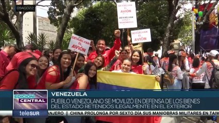En Venezuela se desarrolló una movilización en rechazo a las sanciones y el robo de bienes del país