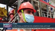 Equipos de México y Venezuela asisten en las labores de extinción del incendio en Matanzas