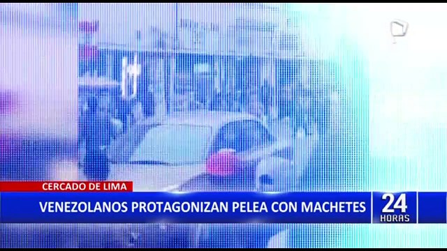 Cercado de Lima: extranjeros protagonizan peligrosa pelea con machetes