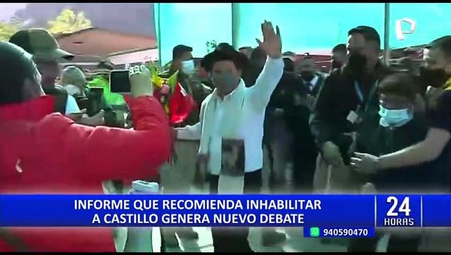 Informe que recomienda inhabilitar a Castillo por traición a la patria genera nuevo debate político