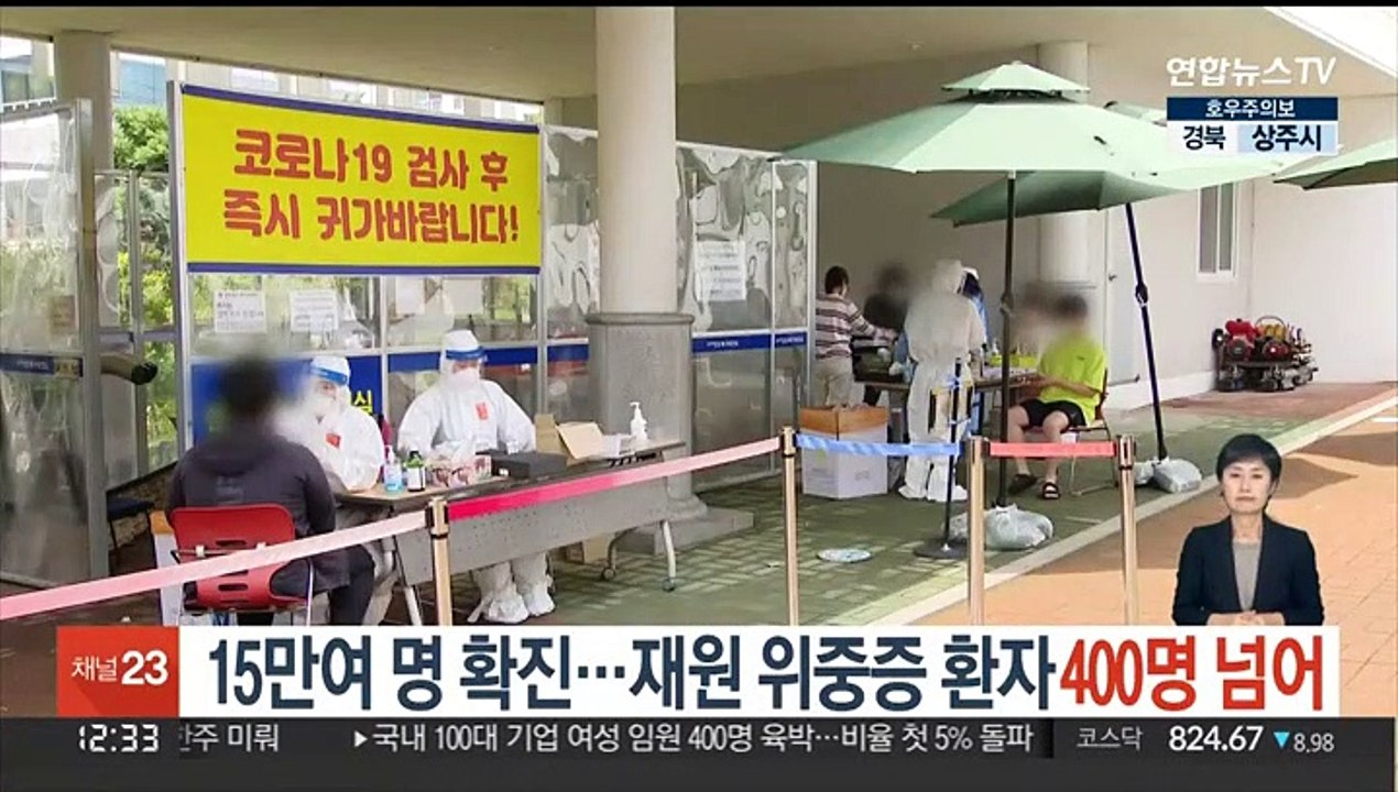 15만여명 확진…재원 위중증 환자 400명 넘어