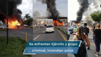 Incendian vehículos tras enfrentamiento en carretera de Jalisco a Saltillo