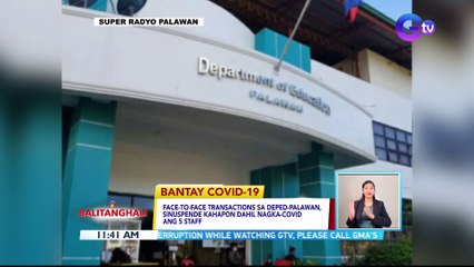 Face-to-face transactions sa DepEd-Palawan, sinuspende kahapon dahil nagka-COVID ang 5 staff | BT