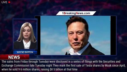 Download Video: Elon Musk sells nearly 8 million shares of Tesla stock - 1breakingnews.com