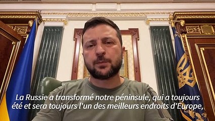 "La Crimée est ukrainienne", déclare Zelensky après l'explosion d'une base aérienne