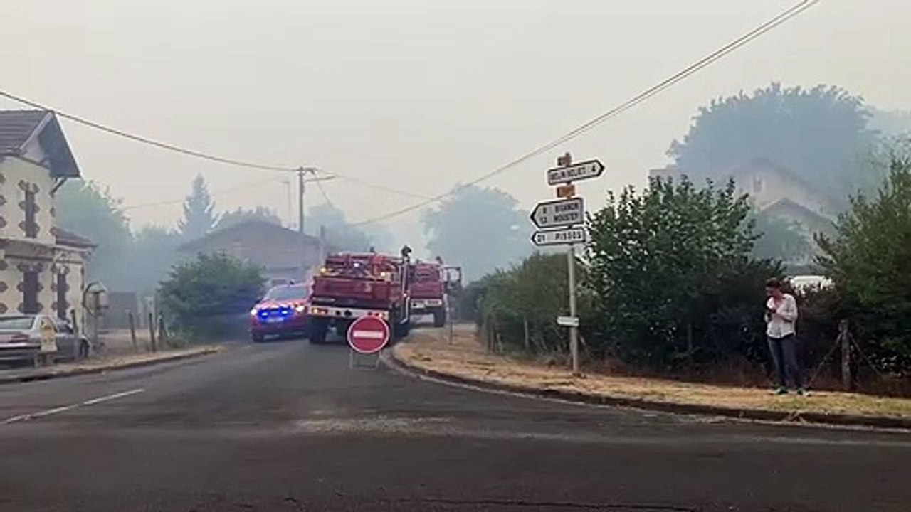 Feu à Belin-Beliet