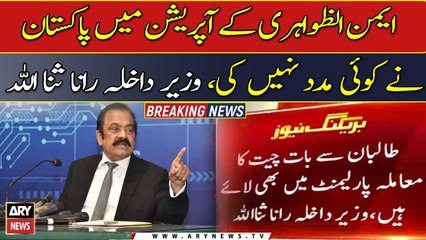 Pakistan did not help in Ayman al-Zawahiri's operation: Rana Sanaullah