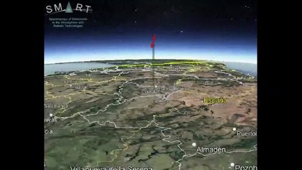 El recorrido de la bola de fuego que cruzó el cielo de Madrid