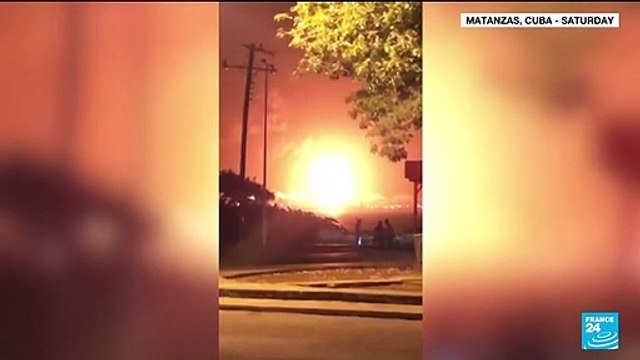 Firefighters, helicopters battle to contain Cuba fuel depot blaze