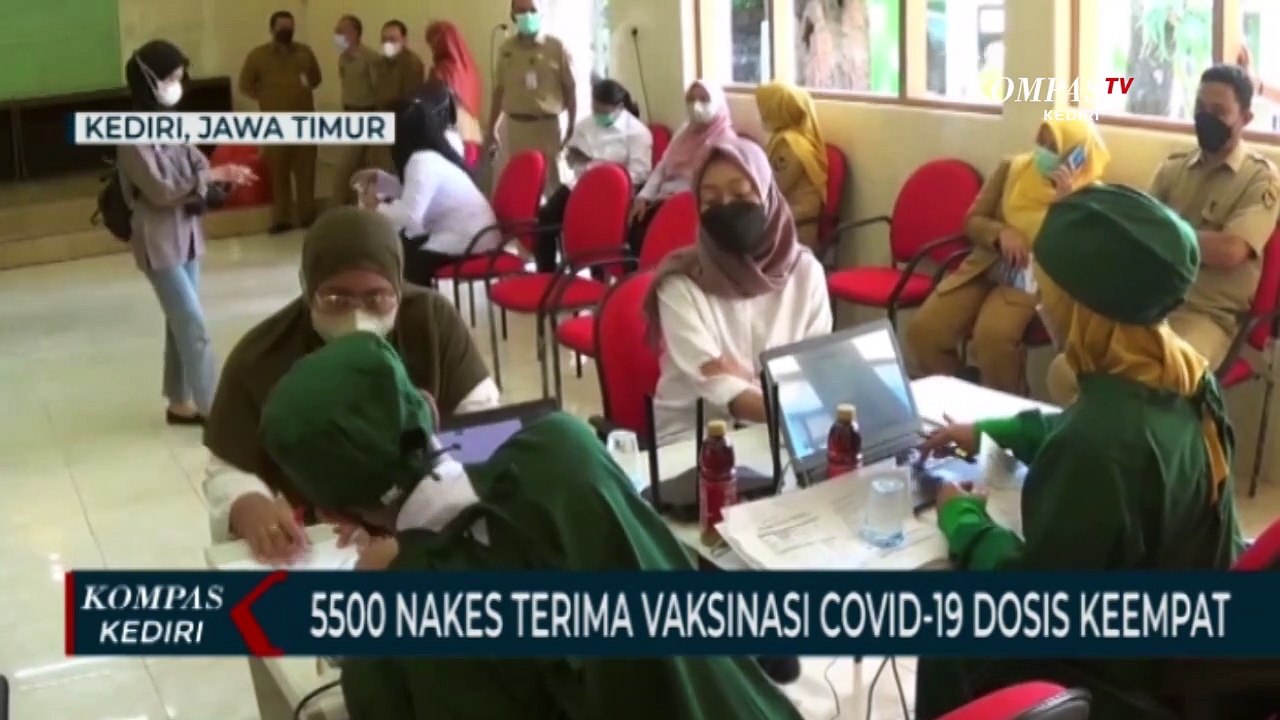 5500 Tenaga Kesehatan Di Kota Kediri Mulai Terima Vaksinasi Covid-19 Dosis Keempat