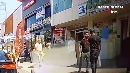 Ataşehir'de korkunç olay! Eşini sokak ortasında yumrukladı